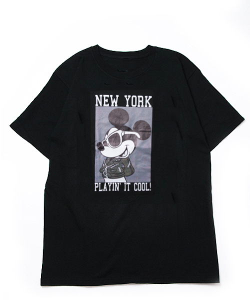 Disney(ディズニー)の「ミッキー(MICKEY)ライダースTシャツ(Tシャツ/カットソー・メンズ・ホワイト/ブラック・M/L)」の12枚目の写真