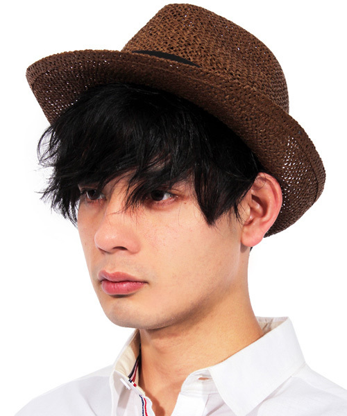 ８(eight)（エイト）の「シンプルな ペーパーハット 麦わら帽子（ハット・メンズ・ベージュ/ホワイト/ブラウン/ブラック・FREE）」の4枚目の写真