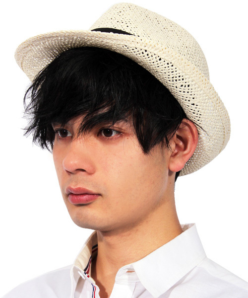 ８(eight)（エイト）の「シンプルな ペーパーハット 麦わら帽子（ハット・メンズ・ベージュ/ホワイト/ブラウン/ブラック・FREE）」の2枚目の写真