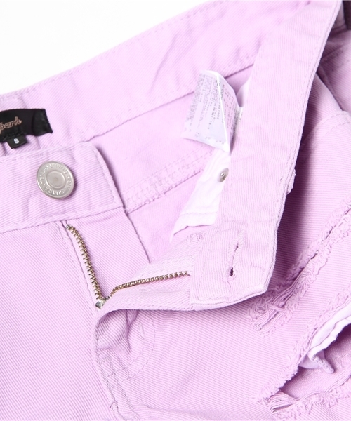 WEGO(ウィゴー)の「カラークラッシュデニムショーツ(デニムパンツ・レディース・ホワイト/ライトパープル/ライトイエロー/ライトピンク・SMALL/MEDIUM)」の10枚目の写真