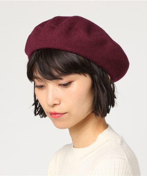 LAKOLE(ラコレ)の「シンプルバスクベレー帽 / LAKOLE(ハンチング/ベレー帽・レディース・ベージュ/ボルドー/グレー/ブラック/グリーン/ネイビー/マスタード/チャコール・FREE)」の8枚目の写真