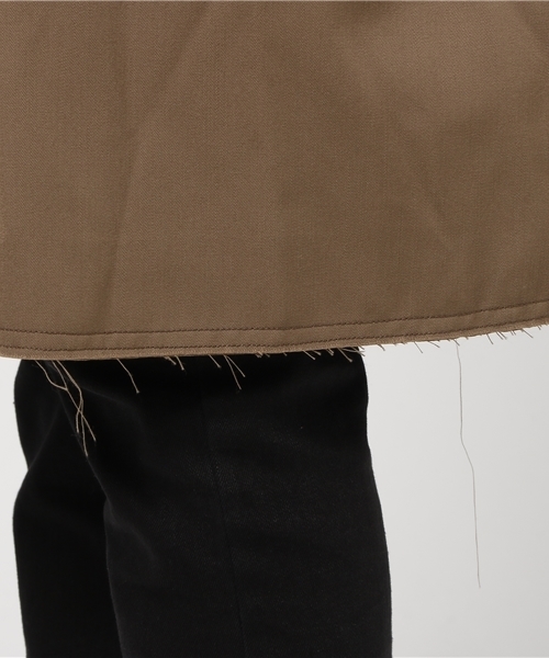 STUDIOUS（ステュディオス）の「【STUDIOUS】ウールギャバシングルトレンチコート（ステンカラーコート・メンズ・ベージュ/ネイビー・2/1）」の9枚目の写真