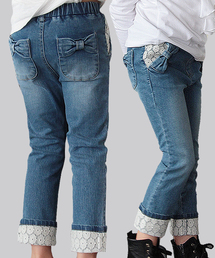 ロールアップ デニム スキニーパンツ