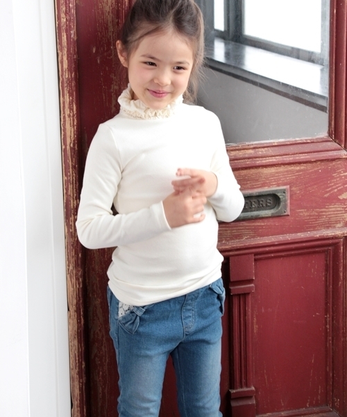 Rora（ローラ）の「ロールアップ デニム スキニーパンツ（デニムパンツ・キッズ・ワンウォッシュ・110cm/100cm/120cm/130cm/90㎝/140cm/150cm）」の16枚目の写真