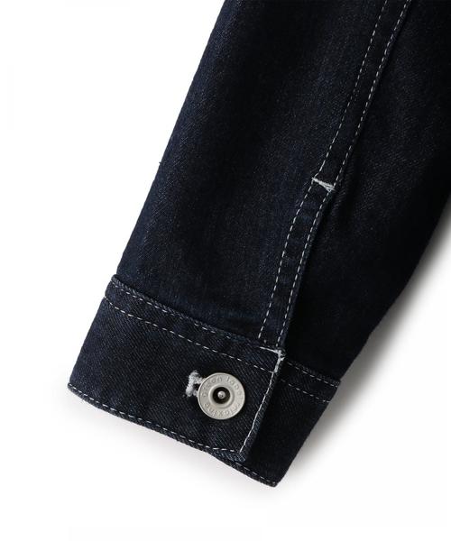 green label relaxing（グリーンレーベルリラクシング）の「デニムブルゾン ◆（デニムジャケット・キッズ・ネイビー・125/105/115/135）」の4枚目の写真