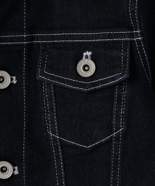 green label relaxing（グリーンレーベルリラクシング）の「デニムブルゾン ◆（デニムジャケット・キッズ・ネイビー・125/105/115/135）」の6枚目の写真