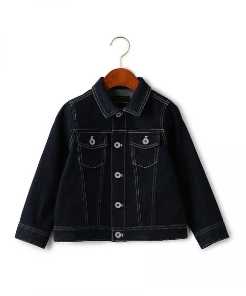 green label relaxing（グリーンレーベルリラクシング）の「デニムブルゾン ◆（デニムジャケット・キッズ・ネイビー・125/105/115/135）」の7枚目の写真