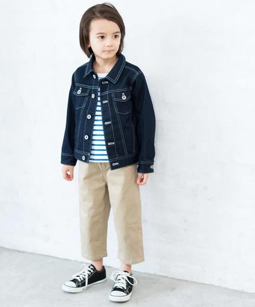 green label relaxing（グリーンレーベルリラクシング）の「デニムブルゾン ◆（デニムジャケット・キッズ・ネイビー・125/105/115/135）」の9枚目の写真