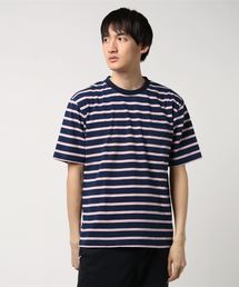 インディゴボーダーポケットTシャツ