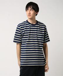 インディゴボーダーポケットTシャツ