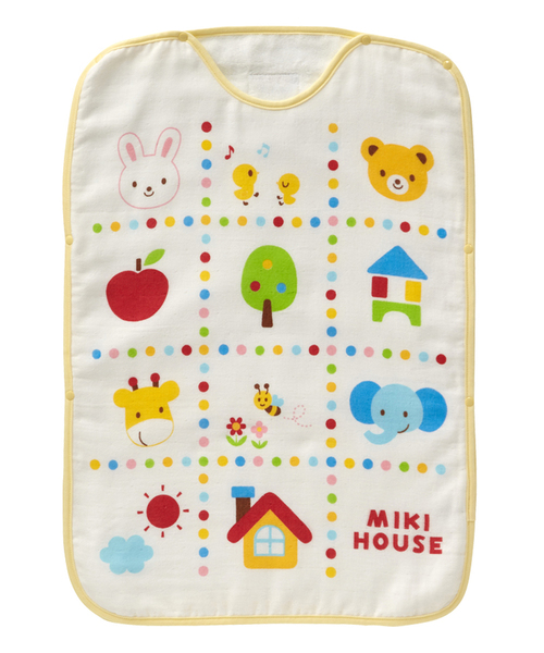 MIKI HOUSE(ミキハウス)の「ガーゼタオルスリーパー(ベビーパジャマ/スリーパー・キッズ・ピンク/イエロー/ブルー/ホワイト・ONE SIZE)」の2枚目の写真