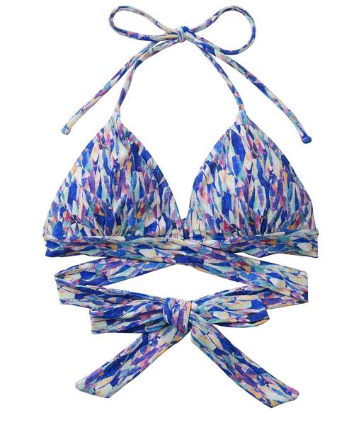 SUNBABIES（サンベイビーズ）の「[MADE IN JAPAN]クロスビキニトップ/SUNBABIES（水着・レディース・ブラウン系その他/ブルー系その他/ピンク系その他・SMALL/MEDIUM）」の2枚目の写真