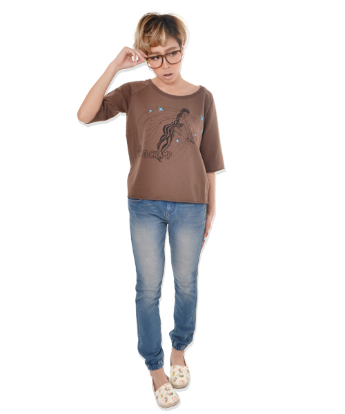 WC（ダブル シー）の「wc/デニムスウェットパンツ（デニムパンツ・レディース・サックスブルー・FREE）」の7枚目の写真