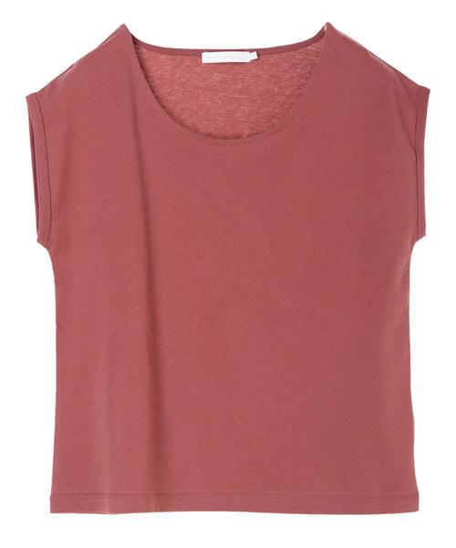 AMERICAN HOLIC（アメリカンホリック）の「USAコットンクルーネックTEE（Tシャツ/カットソー・レディース・ブラック/ベージュ/イエロー/オフホワイト/ピンク系その他2/カーキ・M/L）」の16枚目の写真