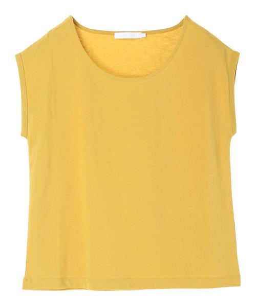 AMERICAN HOLIC（アメリカンホリック）の「USAコットンクルーネックTEE（Tシャツ/カットソー・レディース・ブラック/ベージュ/イエロー/オフホワイト/ピンク系その他2/カーキ・M/L）」の14枚目の写真