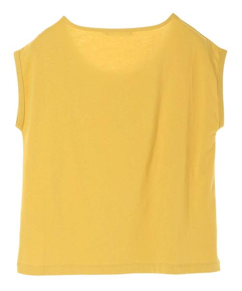 AMERICAN HOLIC（アメリカンホリック）の「USAコットンクルーネックTEE（Tシャツ/カットソー・レディース・ブラック/ベージュ/イエロー/オフホワイト/ピンク系その他2/カーキ・M/L）」の10枚目の写真