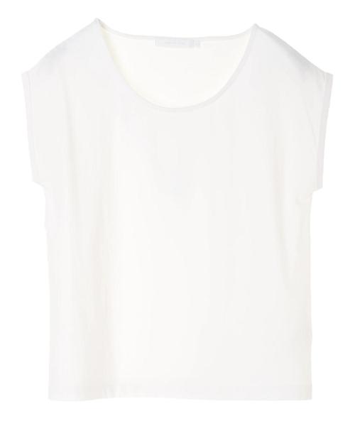 AMERICAN HOLIC（アメリカンホリック）の「USAコットンクルーネックTEE（Tシャツ/カットソー・レディース・ブラック/ベージュ/イエロー/オフホワイト/ピンク系その他2/カーキ・M/L）」の7枚目の写真