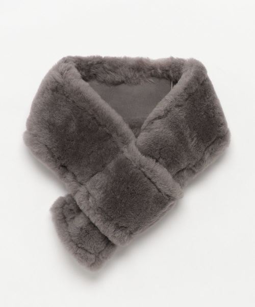 CONTROL FREAK（コントロールフリーク）の「ムートンマフラー（マフラー・レディース・ブラック/グレー/キャメル・FREE）」の8枚目の写真