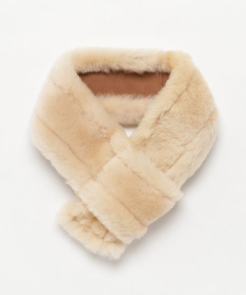 CONTROL FREAK（コントロールフリーク）の「ムートンマフラー（マフラー・レディース・ブラック/グレー/キャメル・FREE）」の7枚目の写真