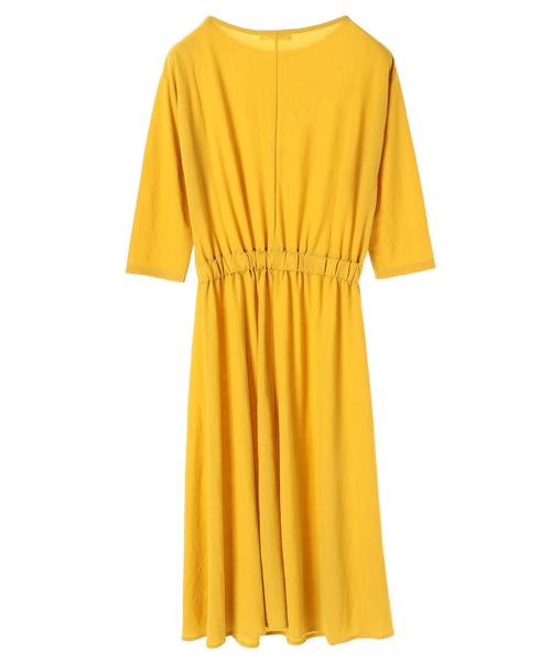 SEVENDAYS=SUNDAY(セブンデイズサンデイ)の「・ウエストギャザーワンピース(ワンピース・レディース・ブラック/レッド/マスタード・FREE)」の7枚目の写真