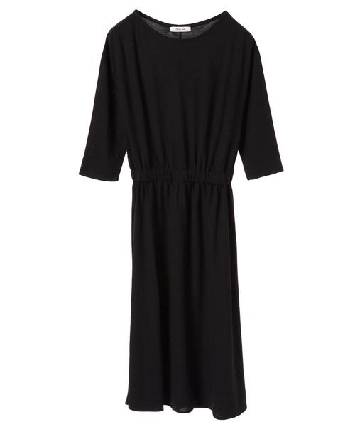 SEVENDAYS=SUNDAY(セブンデイズサンデイ)の「・ウエストギャザーワンピース(ワンピース・レディース・ブラック/レッド/マスタード・FREE)」の4枚目の写真