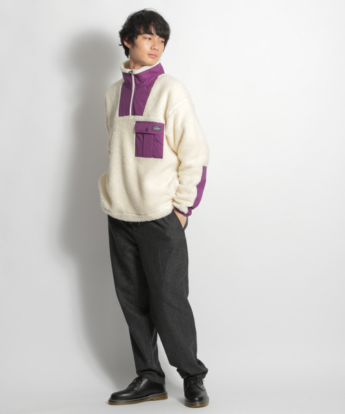 niko and...（ニコアンド）の「ボアハーフジッププルオーバー（その他トップス・メンズ・レッド/ブラック/オフホワイト・LARGE/MEDIUM）」の4枚目の写真