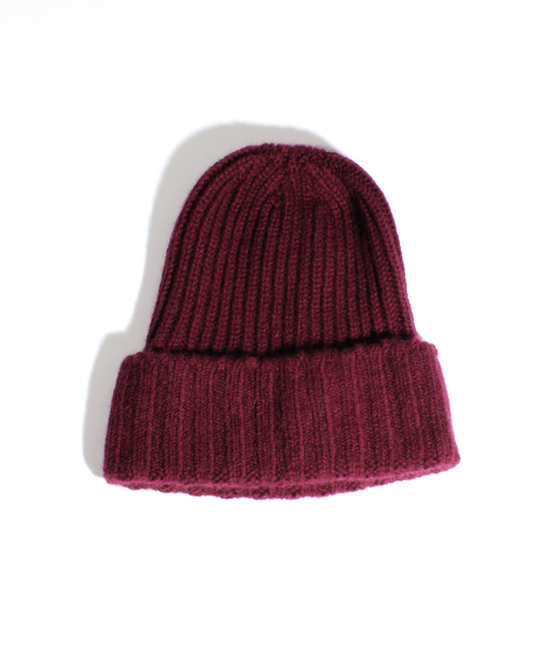 BEAMS BOY（ビームスボーイ）の「□Cableami×BEAMS BOY / カシミヤ リブワッチキャップ（ニットキャップ/ビーニー・レディース・イエロー/ロイヤルブルー/ワイン・ONE SIZE）」の4枚目の写真