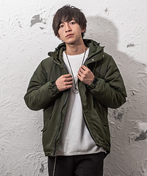 MinoriTY(マイノリティ)の「バテッドモッズコート 中綿(ダウンジャケット/コート・メンズ・ブラック/カーキ/ワイン・M/L)」の3枚目の写真