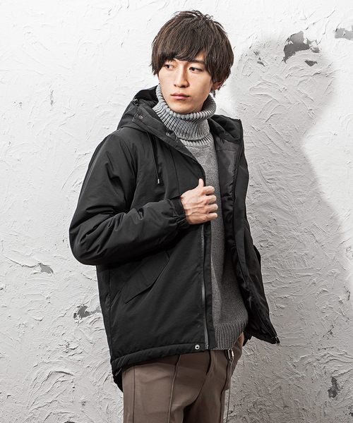 MinoriTY(マイノリティ)の「バテッドモッズコート 中綿(ダウンジャケット/コート・メンズ・ブラック/カーキ/ワイン・M/L)」の2枚目の写真