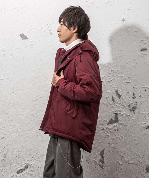 MinoriTY(マイノリティ)の「バテッドモッズコート 中綿(ダウンジャケット/コート・メンズ・ブラック/カーキ/ワイン・M/L)」の12枚目の写真