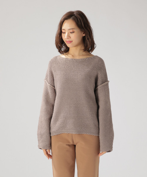 BAYFLOW(ベイフロー)の「3Gワイドテープニットプルオーバー(ニット/セーター・レディース・ライトグリーン/モカ・MEDIUM/SMALL)」の11枚目の写真