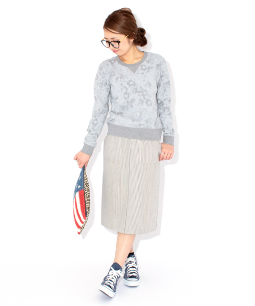 Ray BEAMS（レイビームス）の「○Ray BEAMS / バックチュール ヒッコリースカート（スカート・レディース・オフホワイト・1/0）」の16枚目の写真