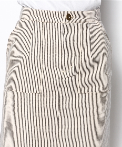 Ray BEAMS（レイビームス）の「○Ray BEAMS / バックチュール ヒッコリースカート（スカート・レディース・オフホワイト・1/0）」の10枚目の写真