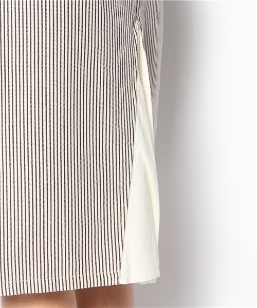 Ray BEAMS（レイビームス）の「○Ray BEAMS / バックチュール ヒッコリースカート（スカート・レディース・オフホワイト・1/0）」の2枚目の写真