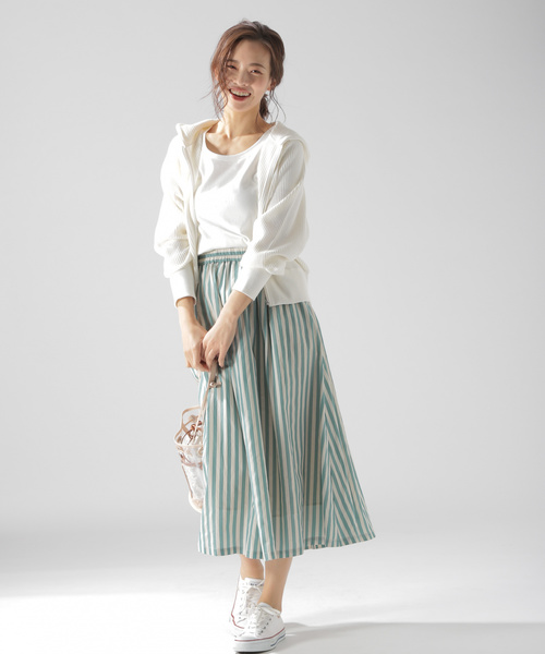 BAYFLOW(ベイフロー)の「ワッフルパーカー(パーカー・レディース・オフホワイト/チャコール・SMALL/MEDIUM)」の14枚目の写真