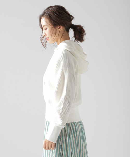 BAYFLOW(ベイフロー)の「ワッフルパーカー(パーカー・レディース・オフホワイト/チャコール・SMALL/MEDIUM)」の16枚目の写真