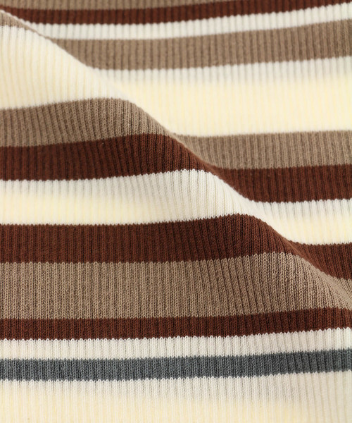 ALEXIA STAM（アリシアスタン）の「Multi Stripe Knit Bodysuit/ストライプボディスーツ（その他トップス・レディース・ブラウン/ピンク/オレンジ・FREE）」の19枚目の写真