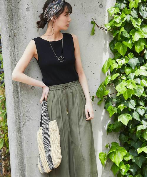 12Twelve Agenda（トゥエルブ　アジェンダ）の「ボートネックノースリーブリブニットプルオーバー（ニット/セーター・レディース・ベージュ/パープル/ブラック/ブラウン/ホワイト/ラベンダー・M）」の21枚目の写真