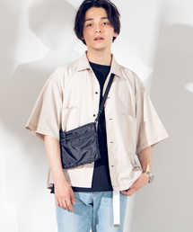 WEGO | WEGO/配色ステッチ5分袖BIGシャツ(シャツ/ブラウス)