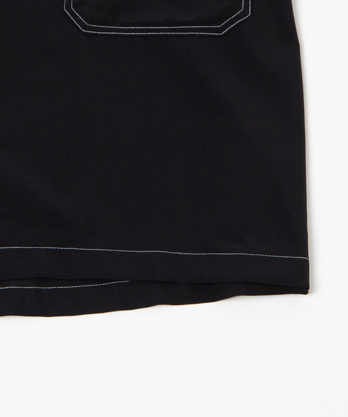 WEGO(ウィゴー)の「WEGO/配色ステッチ5分袖ビッグシルエットポプリンシャツ(シャツ/ブラウス・メンズ・ブラック/ベージュ/ネイビー・MEDIUM/LARGE)」の10枚目の写真