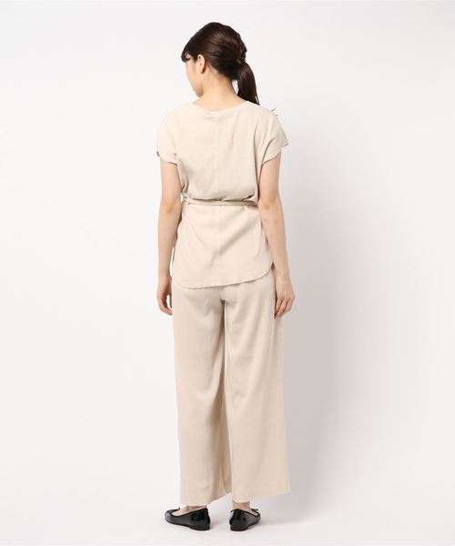 LOWRYS FARM(ローリーズファーム)の「リブヘンリーSETUP 838113(つなぎ/オールインワン・レディース・ブラック/ブラウン/アイボリー/チャコールグレー・FREE)」の6枚目の写真