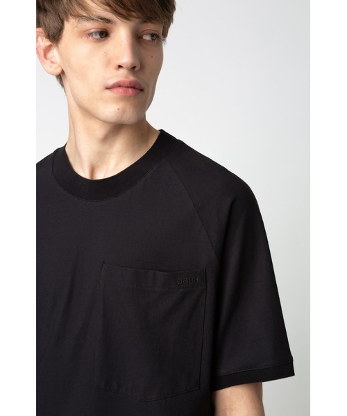 HUGO(ヒューゴ)の「メンズ オーバーサイズフィット ラグランスリーブ Tシャツ(Tシャツ/カットソー・メンズ・グレー系その他/ブラック・L/S/M/XL/XS/XXL)」の15枚目の写真