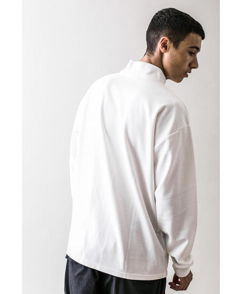 MONKEY TIME（モンキータイム）の「＜monkey time＞ TC/PONTI HALF ZIP/ハーフジップカントソー（Tシャツ/カットソー・メンズ・ライム/ホワイト/ブラック・S/M/XL/L）」の16枚目の写真