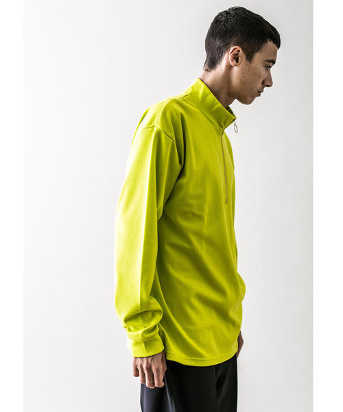 MONKEY TIME（モンキータイム）の「＜monkey time＞ TC/PONTI HALF ZIP/ハーフジップカントソー（Tシャツ/カットソー・メンズ・ライム/ホワイト/ブラック・S/M/XL/L）」の11枚目の写真