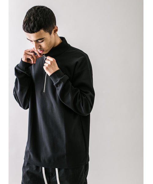 MONKEY TIME（モンキータイム）の「＜monkey time＞ TC/PONTI HALF ZIP/ハーフジップカントソー（Tシャツ/カットソー・メンズ・ライム/ホワイト/ブラック・S/M/XL/L）」の7枚目の写真