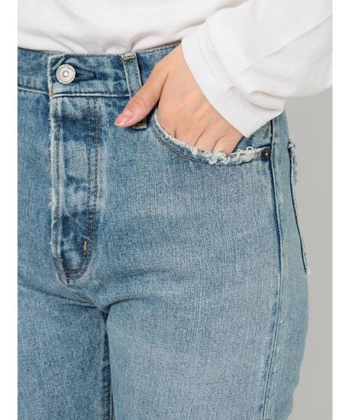 Ungrid（アングリッド）の「ヘムスリットクラッシュストレートデニム（デニムパンツ・レディース・ブルー・24inch/25inch/26inch）」の22枚目の写真