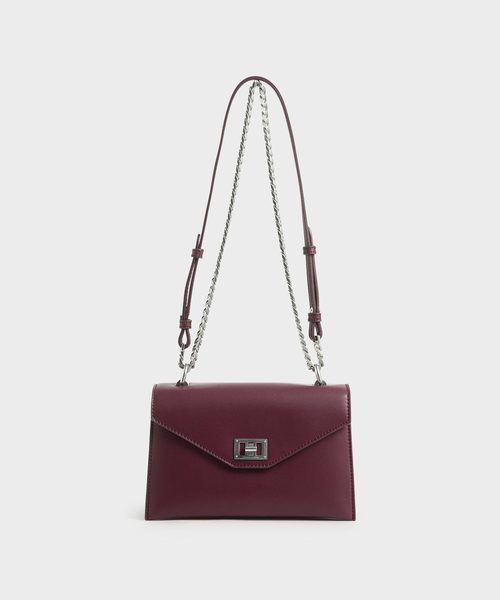 CHARLES & KEITH（チャールズ & キース）の「エンベロープバッグ / Envelope Bag（ショルダーバッグ・レディース・ホワイト/ブラック/ブルー/バーガンディー・S）」の4枚目の写真