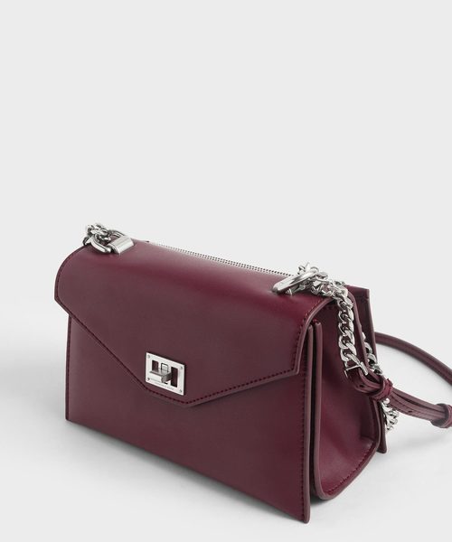 CHARLES & KEITH（チャールズ & キース）の「エンベロープバッグ / Envelope Bag（ショルダーバッグ・レディース・ホワイト/ブラック/ブルー/バーガンディー・S）」の10枚目の写真