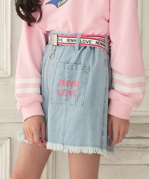 Jenni Love ジェニィラブ の ベルト付きスカート風ショーパン デニムパンツ Wear