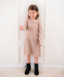 Catherine Cottage（キャサリンコテージ）の「フリルカラーリブニットワンピース　KIDS（ワンピース・キッズ）」